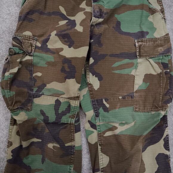 VTG 80s US Military Small Camouflage Woodland Fatigues Cargo Pants - Picture 4 of 11